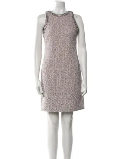 Pre-owned St John Crew Neck Mini Dress