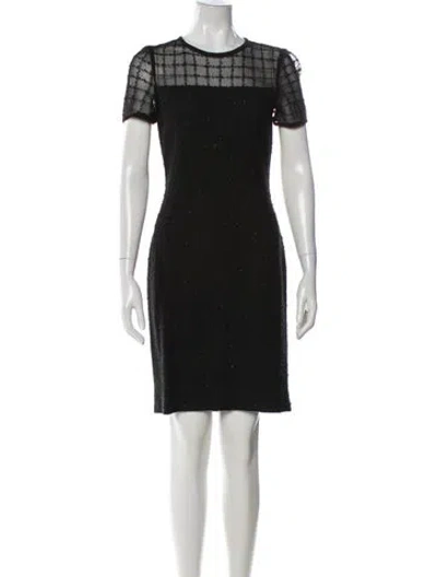 Pre-owned St John Crew Neck Mini Dress