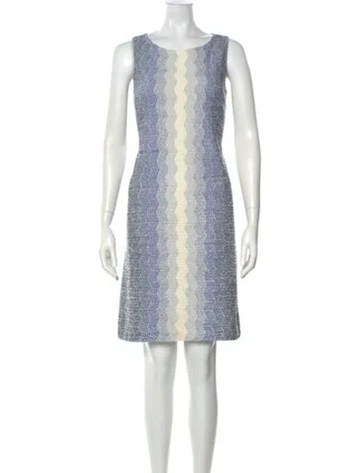 Pre-owned St John Crew Neck Mini Dress