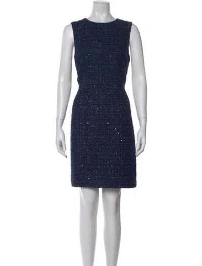 Pre-owned St John Crew Neck Mini Dress
