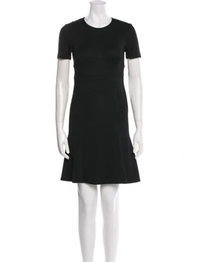 Pre-owned St John Crew Neck Mini Dress In Black