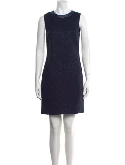 Pre-owned St John Crew Neck Mini Dress W/ Tags