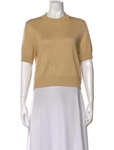 Pre-owned St John Crew Neck Short Sleeve Top