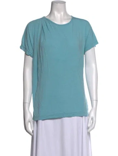 Pre-owned St John Crew Neck Short Sleeve T-shirt In Blue