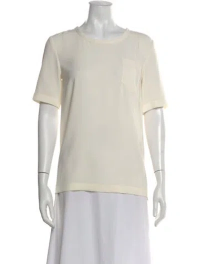 Pre-owned St John Crew Neck Short Sleeve T-shirt In Neutral