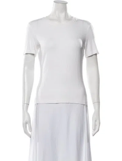 Pre-owned St John Crew Neck Short Sleeve T-shirt In Neutrals