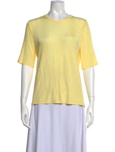Pre-owned St John Crew Neck Short Sleeve T-shirt W/ Tags In Yellow
