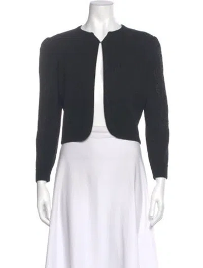 Pre-owned St John Crew Neck Sweater In Black