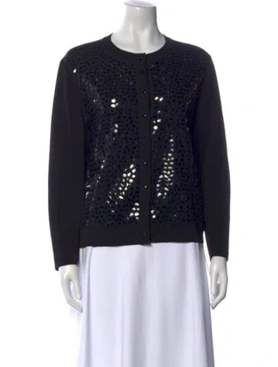 Pre-owned St John Crew Neck Sweater In Black