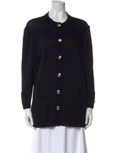 Pre-owned St John Crew Neck Sweater In Black