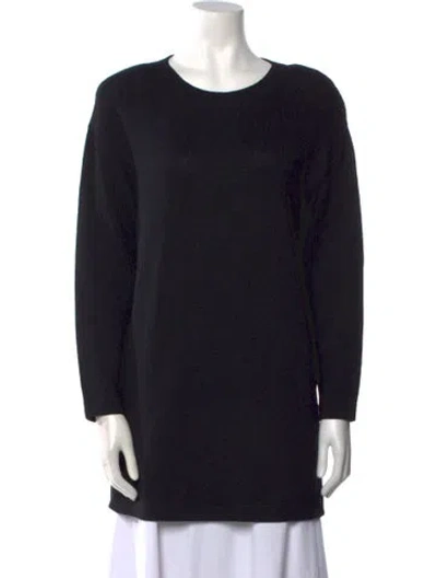 Pre-owned St John Crew Neck Sweater In Black