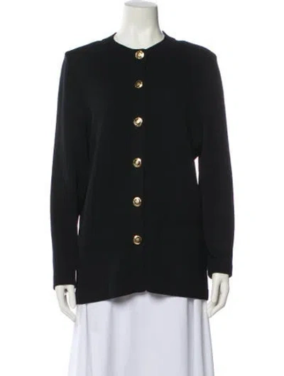 Pre-owned St John Crew Neck Sweater In Black