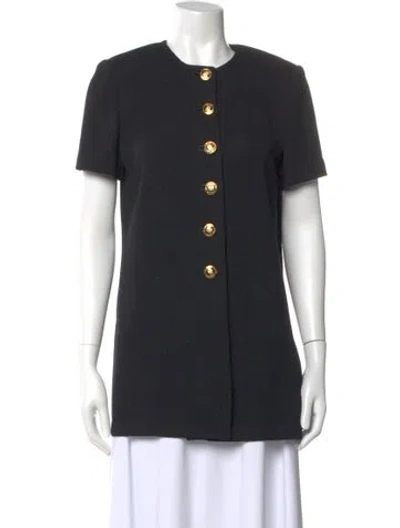 Pre-owned St John Crew Neck Sweater In Black