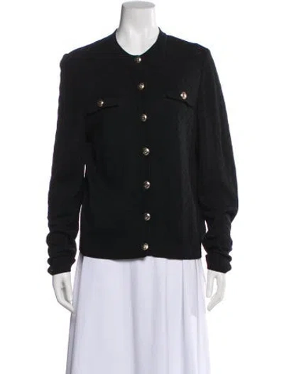 Pre-owned St John Crew Neck Sweater In Black