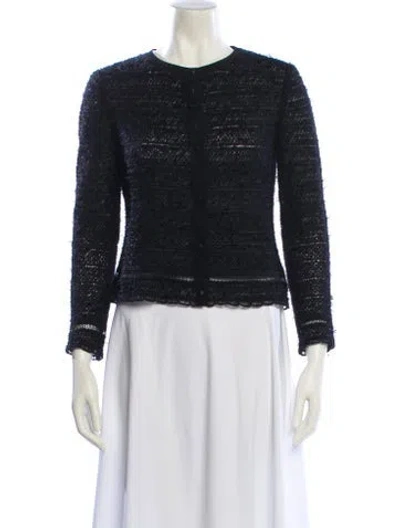 Pre-owned St John Crew Neck Sweater In Black