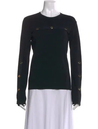 Pre-owned St John Crew Neck Sweater In Black