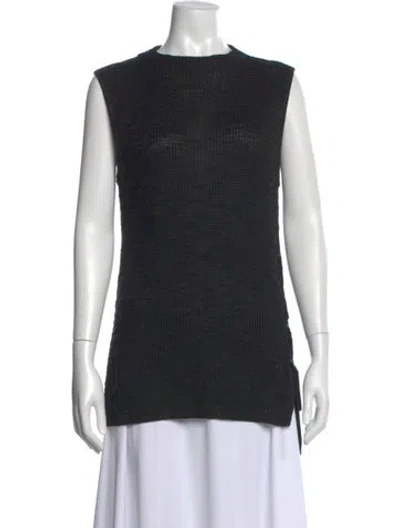 Pre-owned St John Crew Neck Sweater In Black