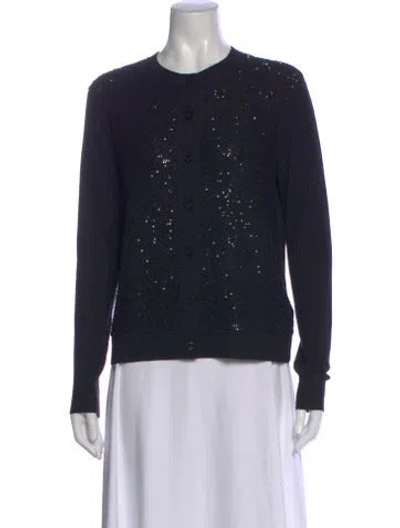 Pre-owned St John Crew Neck Sweater In Black
