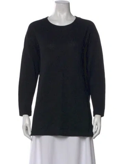 Pre-owned St John Crew Neck Sweater In Black