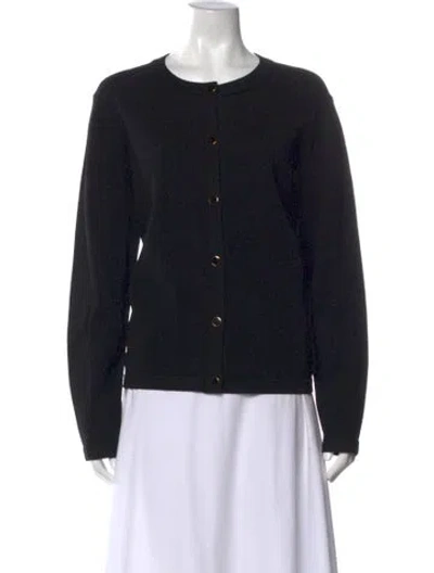 Pre-owned St John Crew Neck Sweater In Black