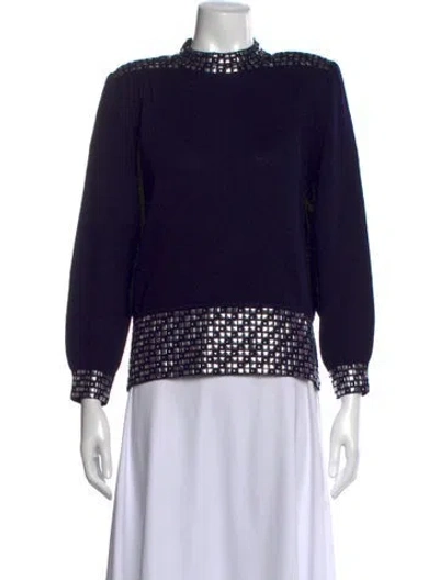 Pre-owned St John Crew Neck Sweater In Black