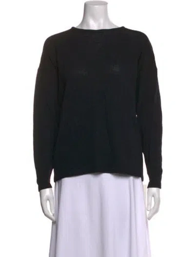 Pre-owned St John Crew Neck Sweater In Black