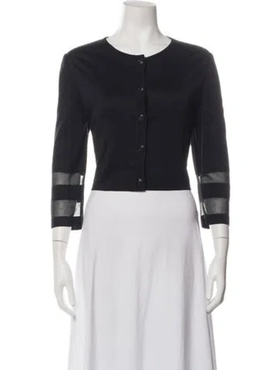 Pre-owned St John Crew Neck Sweater In Black