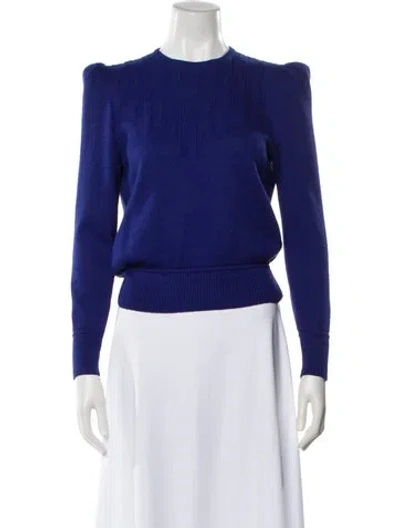 Pre-owned St John Crew Neck Sweater In Blue