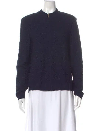 Pre-owned St John Crew Neck Sweater In Blue