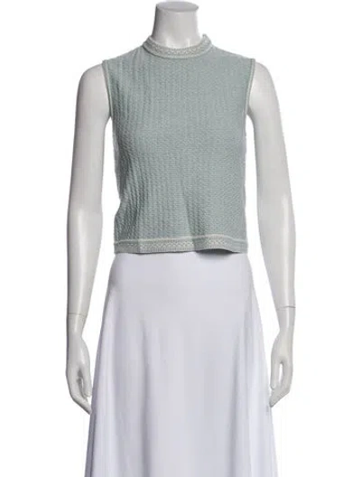 Pre-owned St John Crew Neck Sweater In Blue