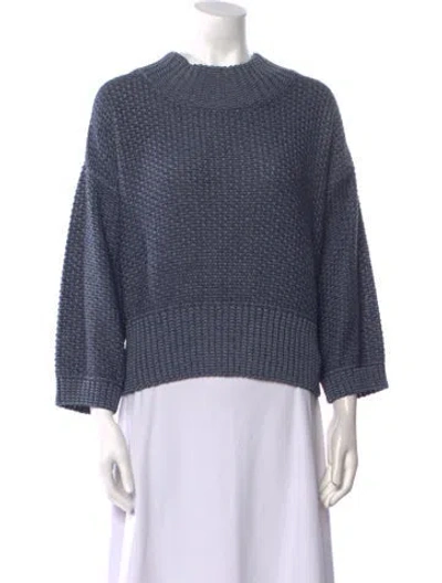 Pre-owned St John Crew Neck Sweater In Blue