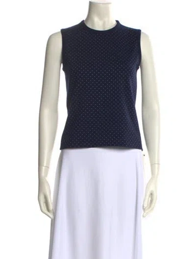 Pre-owned St John Crew Neck Sweater In Blue