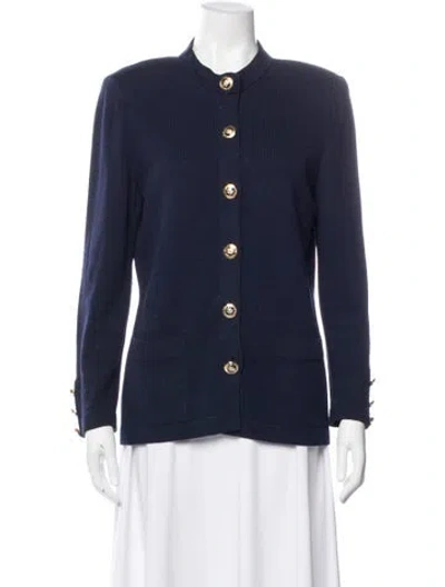 Pre-owned St John Crew Neck Sweater In Blue