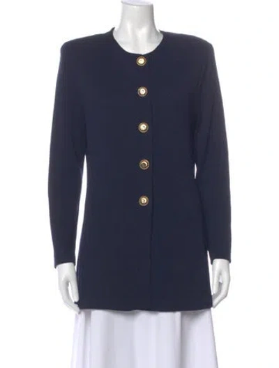Pre-owned St John Crew Neck Sweater In Blue