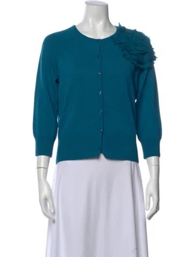 Pre-owned St John Crew Neck Sweater In Blue