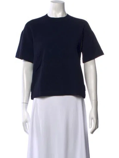 Pre-owned St John Crew Neck Sweater In Blue