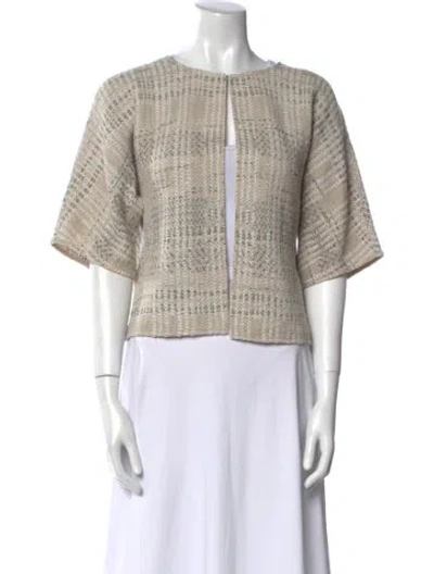 Pre-owned St John Crew Neck Sweater In Gray