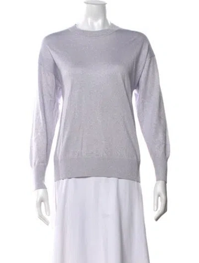 Pre-owned St John Crew Neck Sweater In Gray