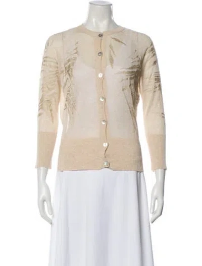 Pre-owned St John Crew Neck Sweater In Neutral