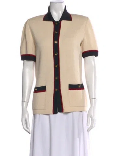 Pre-owned St John Crew Neck Sweater In Neutral