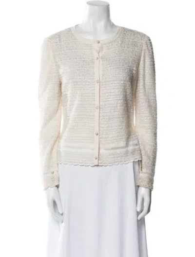 Pre-owned St John Crew Neck Sweater In Neutral