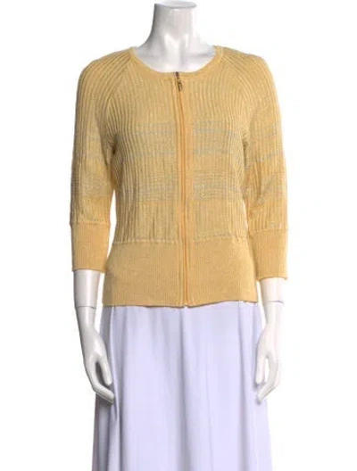 Pre-owned St John Crew Neck Sweater In Neutral