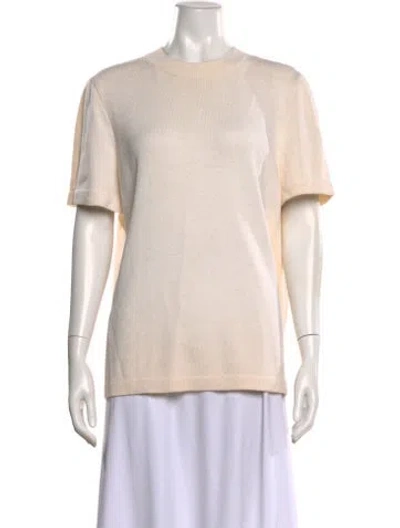 Pre-owned St John Crew Neck Sweater In Neutral