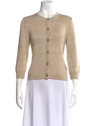 Pre-owned St John Crew Neck Sweater In Neutral