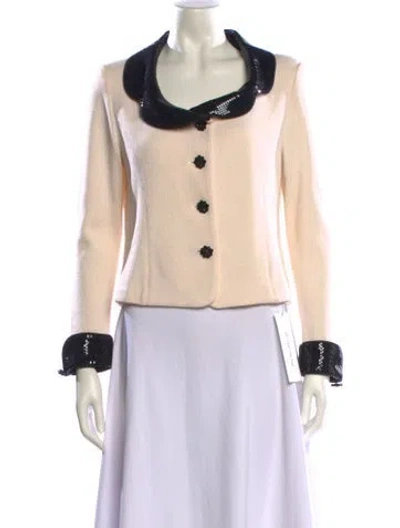 Pre-owned St John Crew Neck Sweater In Neutral