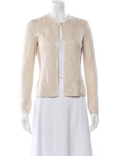 Pre-owned St John Crew Neck Sweater In Neutral