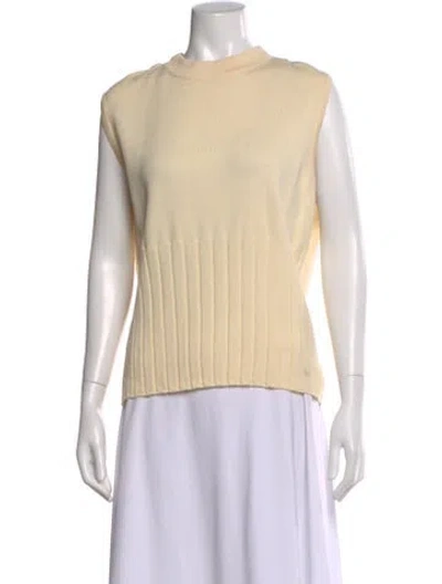 Pre-owned St John Crew Neck Sweater In Neutral