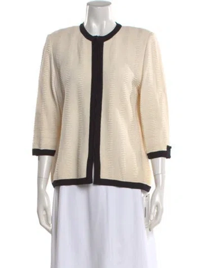 Pre-owned St John Crew Neck Sweater In Neutral