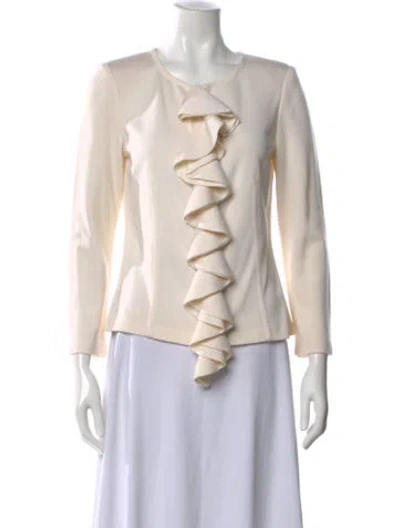 Pre-owned St John Crew Neck Sweater In Neutral