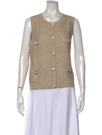 Pre-owned St John Crew Neck Sweater In Neutral